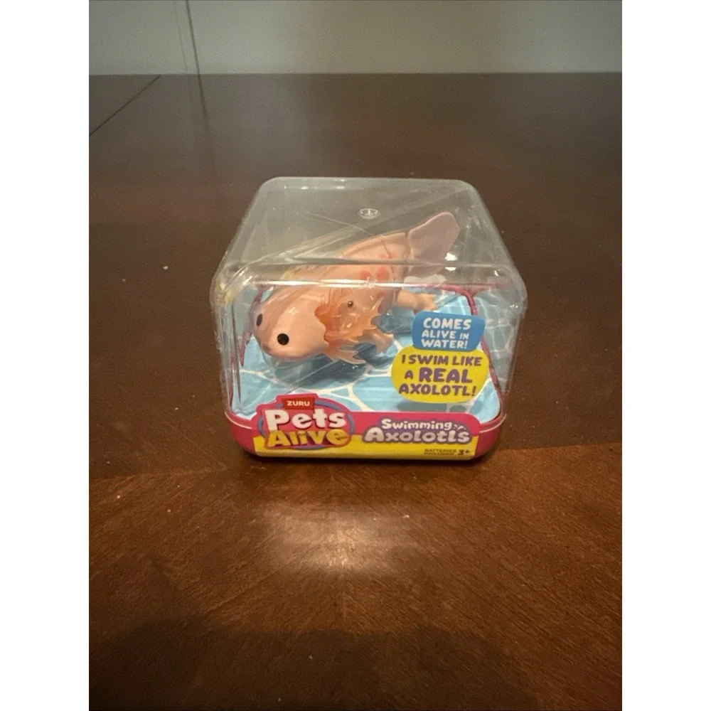 Lot of 3 ZURU Pets Alive Swimming Axolotl Toys Comes Alive‎ In Water